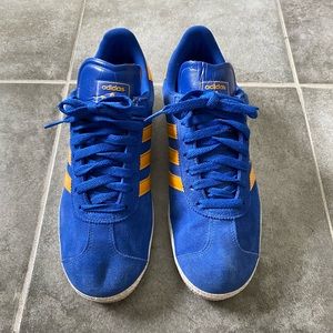 Adidas Gazelle blue and yellow